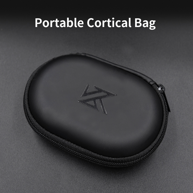 Travel Accessories In Bulk - KZ Earphones Case PU Leather Oval