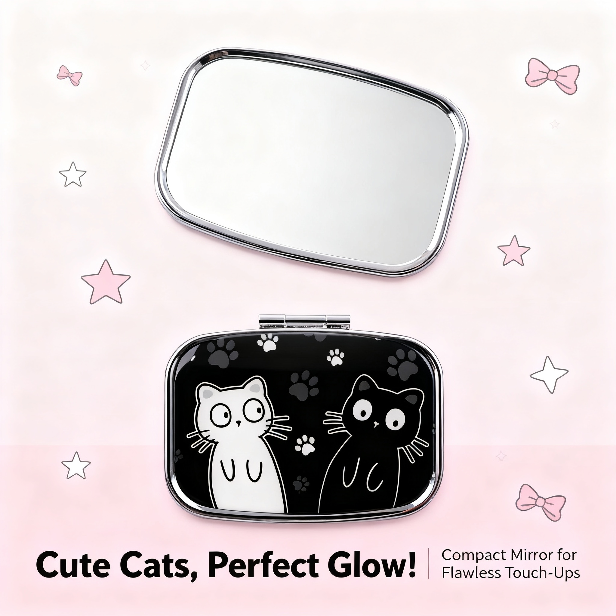 Travel Accessories In Bulk - Cartoon Black And White Cat Travel