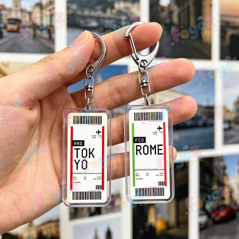 Travel Accessories On Plane - Fashion Paris Tokyo Travel Keychain Accessories
