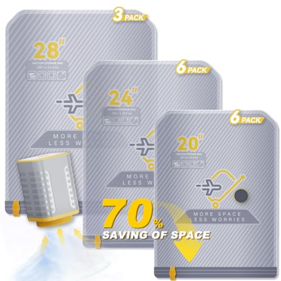 Compression Bag Vacuum - Vacuum Bags for Travel with Wireless