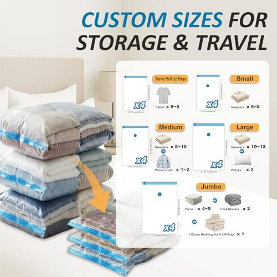 Vacuum Storage Bags, 80% Compr – Compression Bag Vacuum Bewertung und Preis