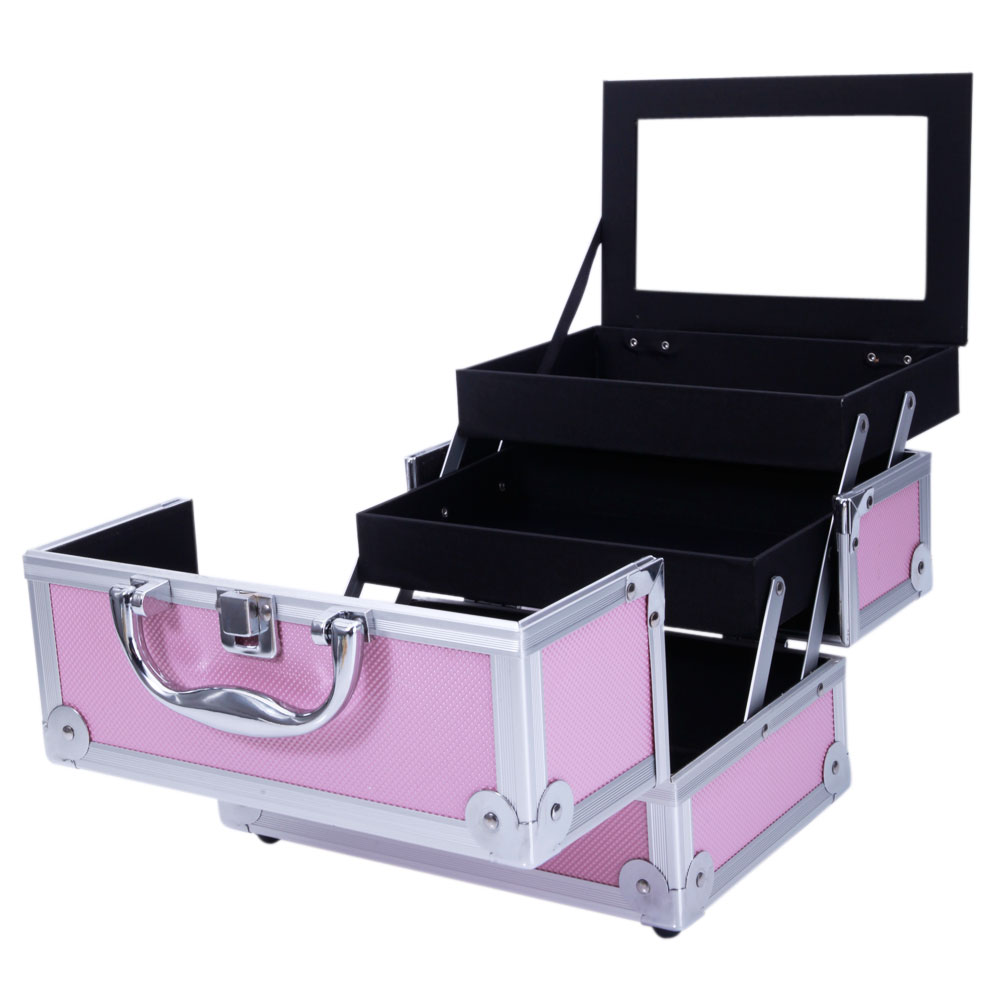 Pink Aluminum Alloy Makeup Cas – Travel Accessories Toiletries Bewertung und Preis