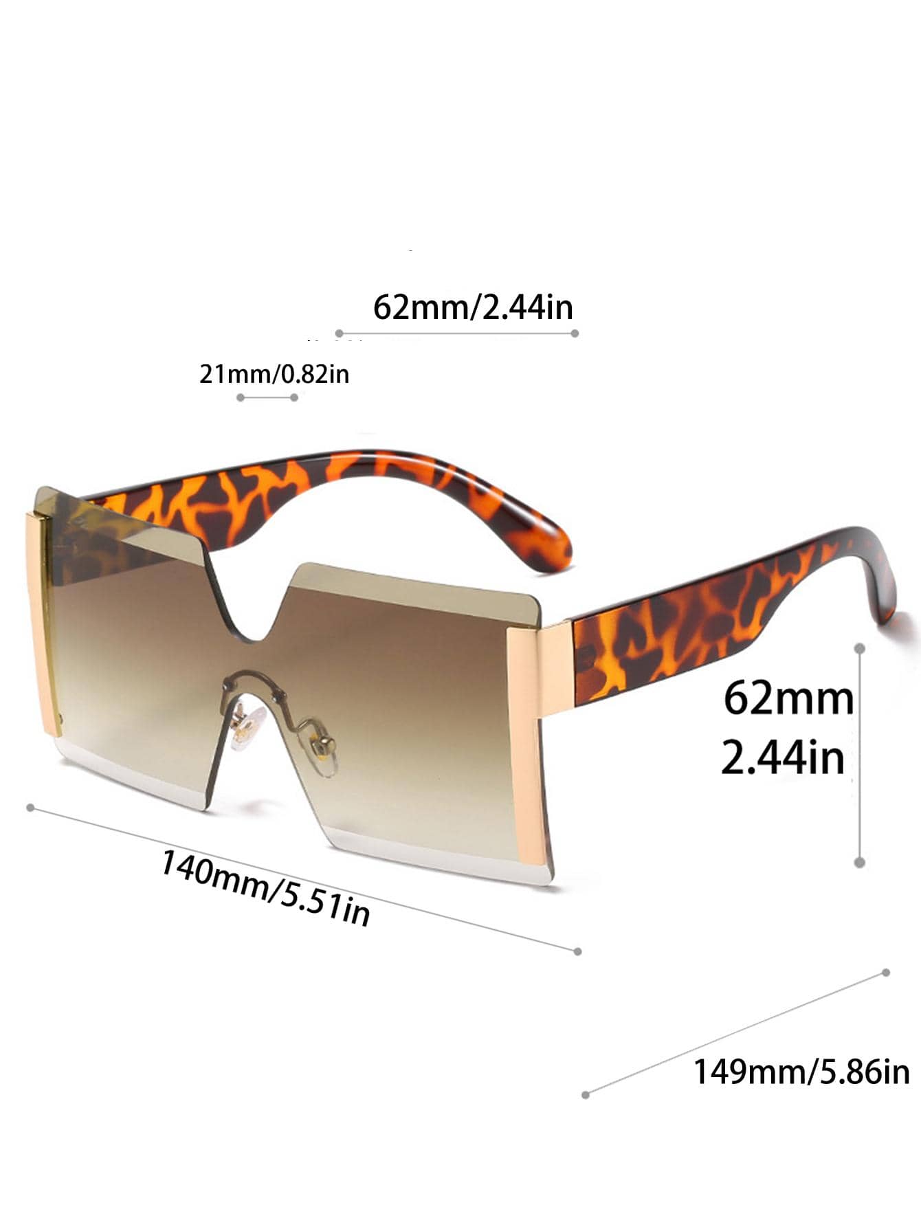Ombre Gradient Rimless Square  – Travel Accessories Unisex Bewertung und Preis