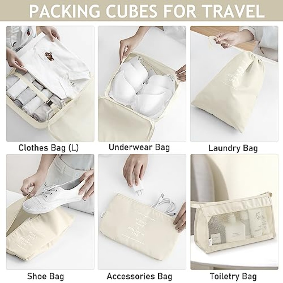 8 Set Packing Cubes for Travel – Travel Accessories Toiletries Bewertung und Preis