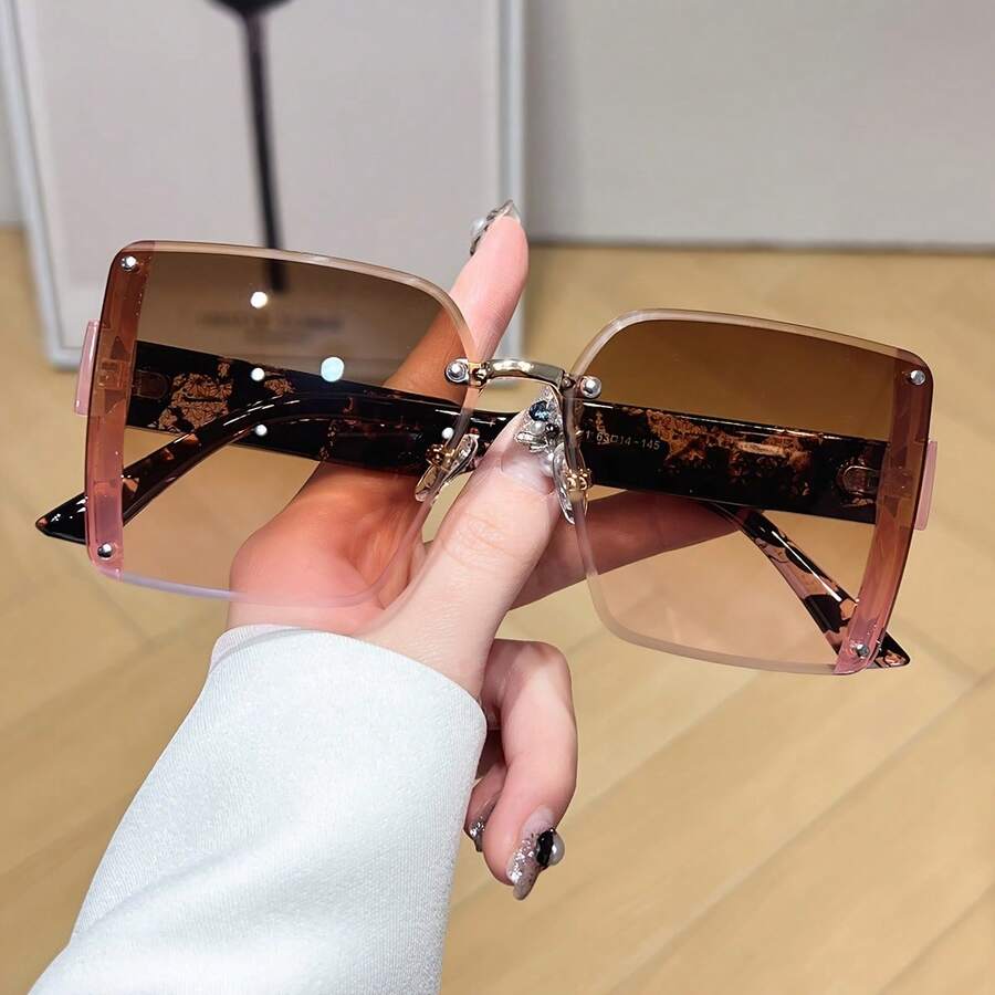 Oversized Frameless Square Gra – Travel Accessories Unisex Bewertung und Preis