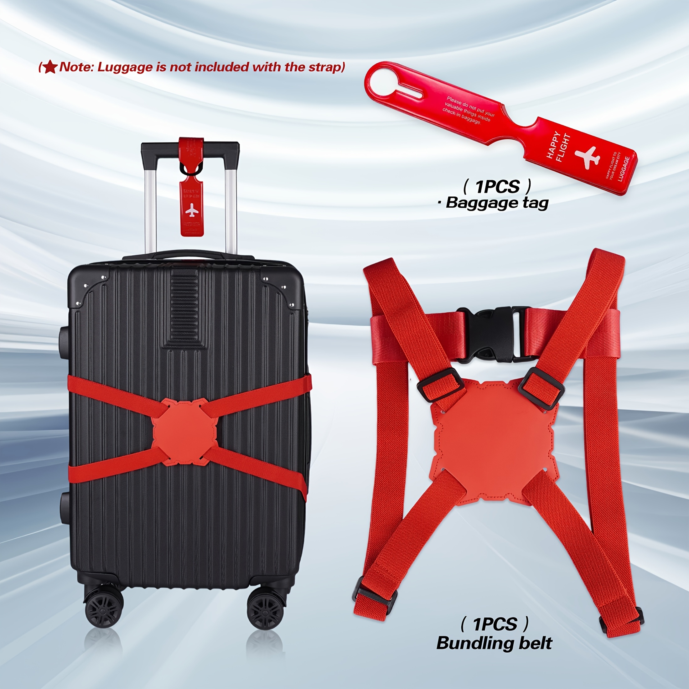 2-Piece Luggage Strap Set + Lu – Travel Accessories In Bulk Bewertung und Preis