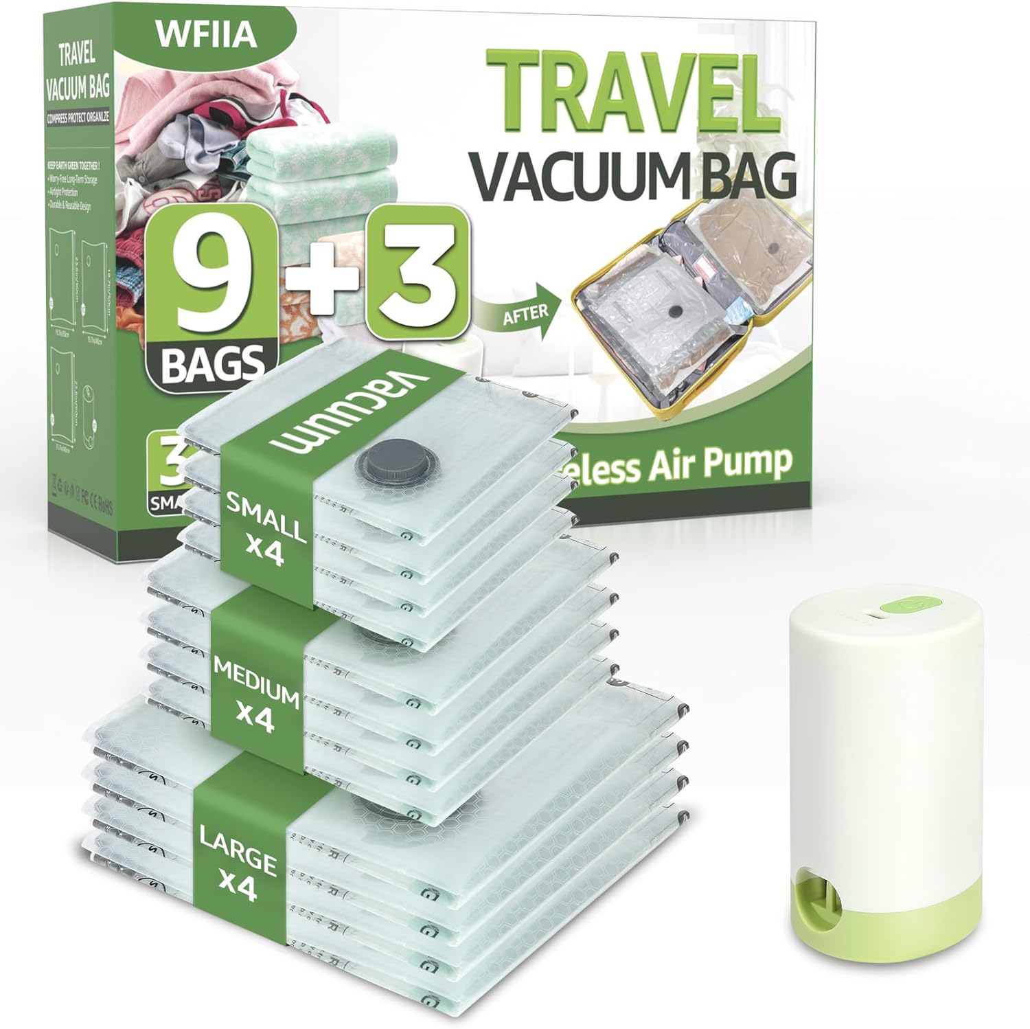 12 Packs Vacuum Bags for Trave – Compression Bag Vacuum Bewertung und Preis
