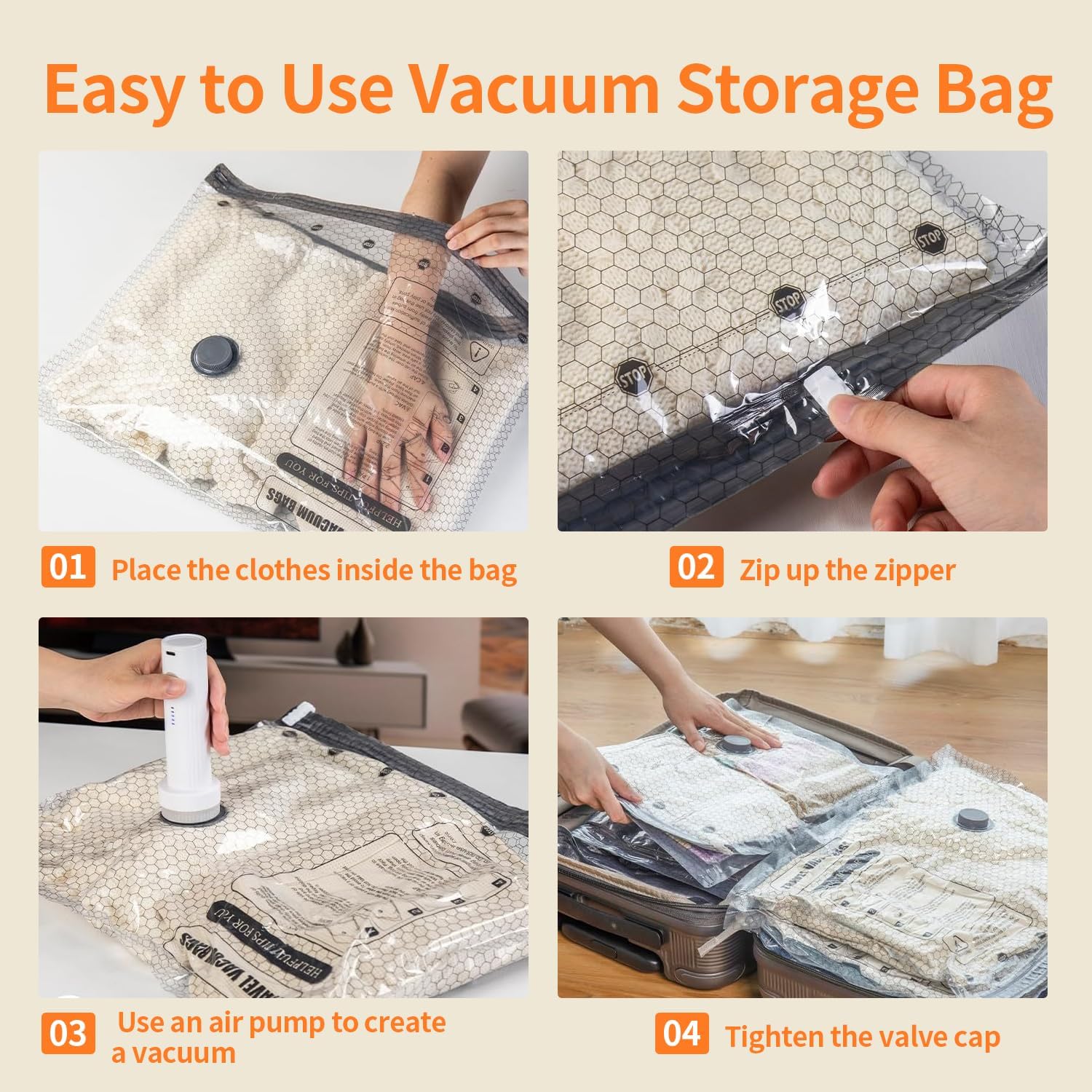 15-Pack Travel Vacuum Storage  – Compression Bag Vacuum Bewertung und Preis