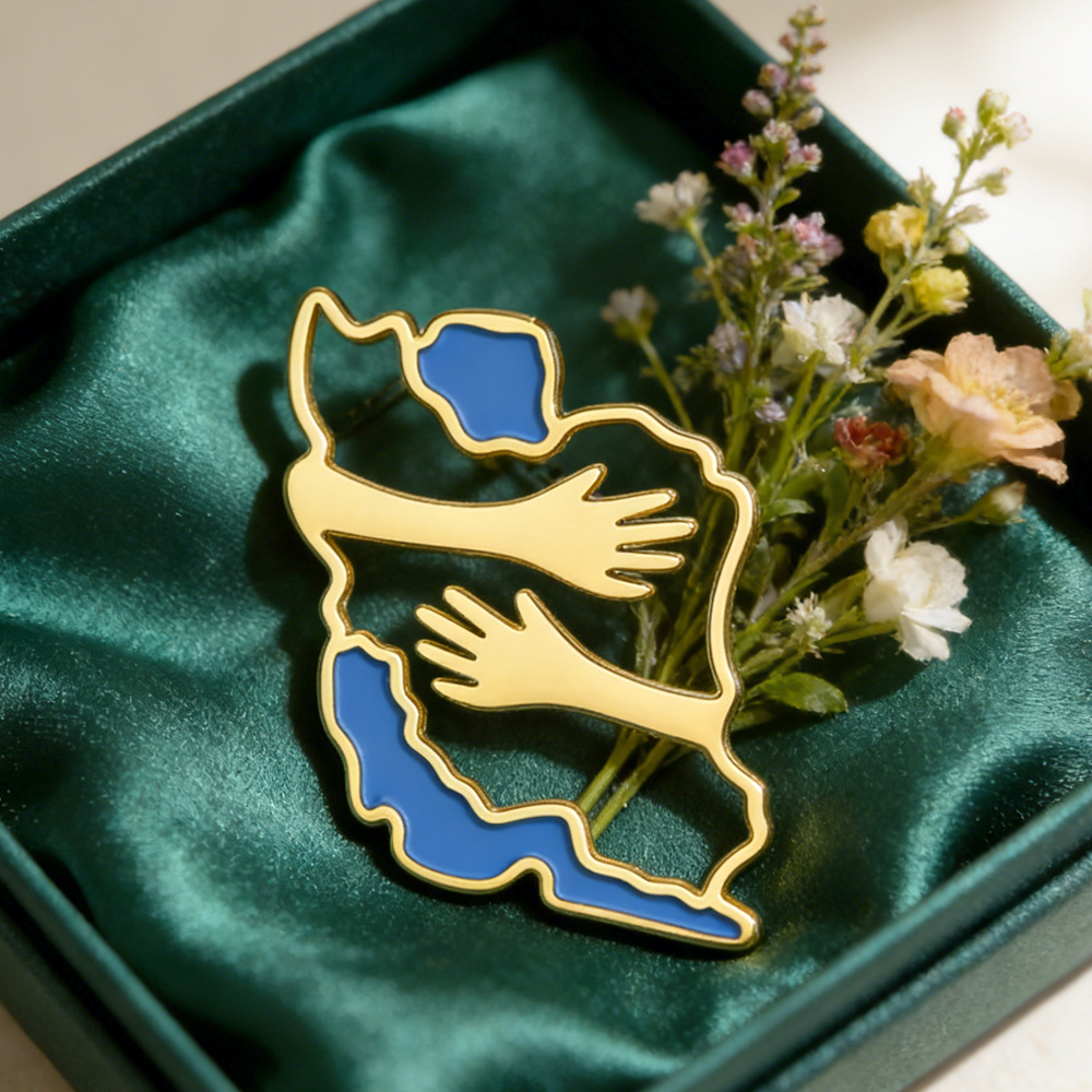 Dawapara Iran Map Shape Brooch – Travel Accessories In Bulk Bewertung und Preis